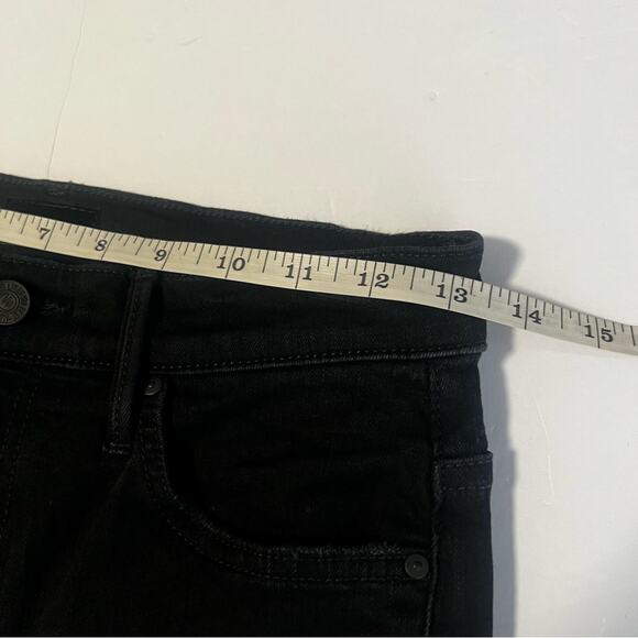 Mother Sz 27 The Insider Crop Step Fray  Jeans in Not Guilty Black - Picture 12 of 14